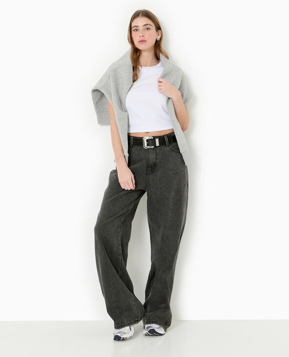 Jean large baggy taille basse noir - Pimkie