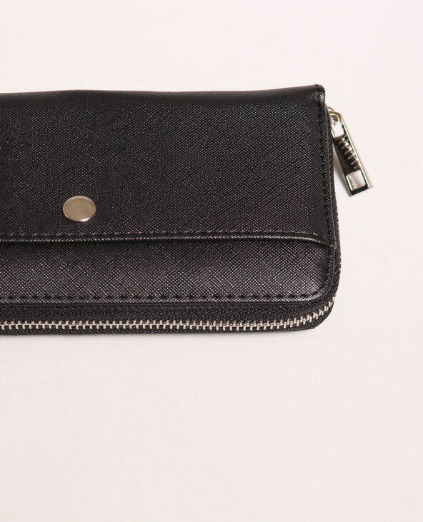 Portefeuille en simili cuir noir - Pimkie