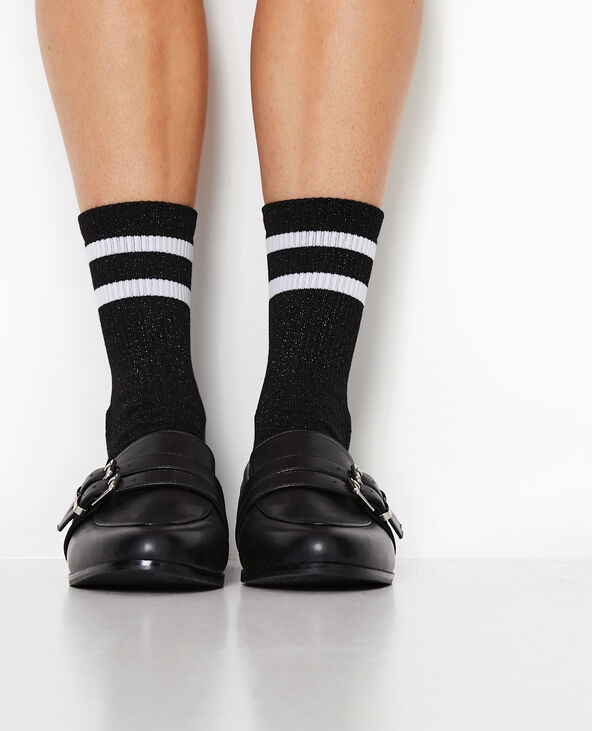 Chaussettes sport avec lurex noir - Pimkie