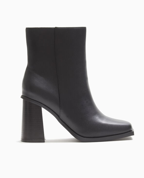 Boots à talons bouts carrés noir - Pimkie
