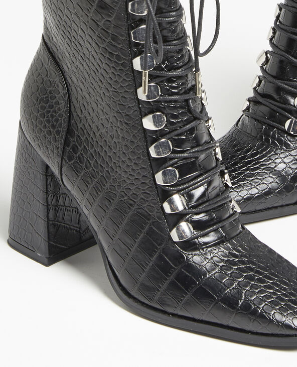 Bottines lacées noir - Pimkie