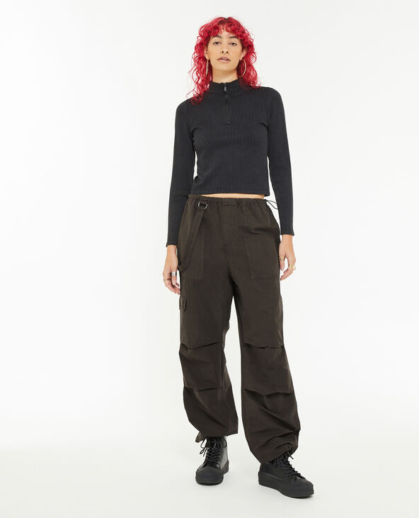 Pantalon parachute vert kaki - Pimkie