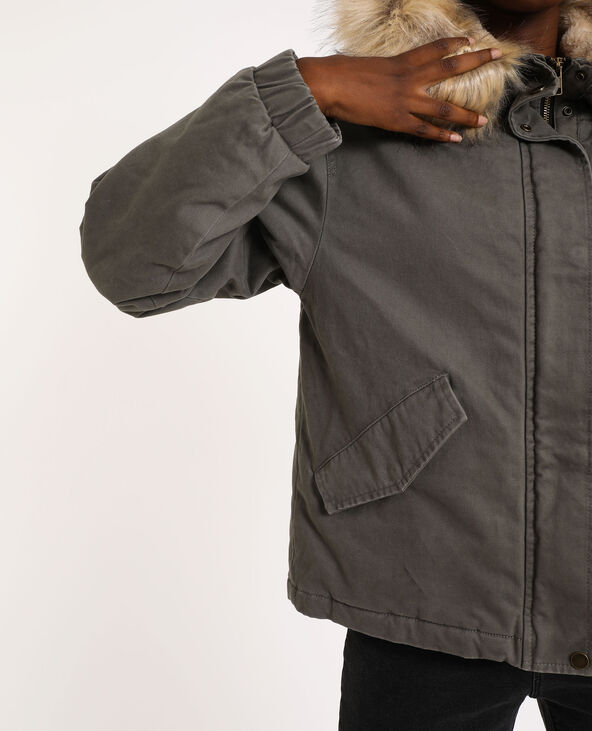 Parka courte à capuche vert kaki - Pimkie