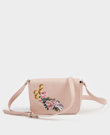 Sac boxy brodé beige - Pimkie