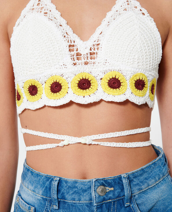 Haut de maillot de bain crochet blanc - Pimkie