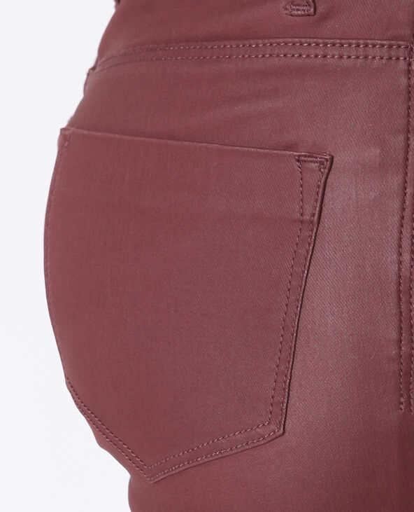 Skinny enduit bordeaux - Pimkie