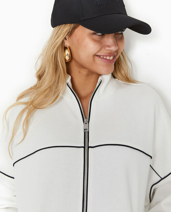 Veste de survetement en molleton blanc - Pimkie