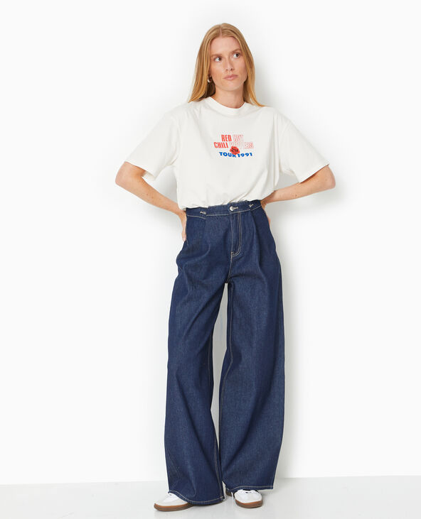 Jean wide avec boutonnage multipositions bleu - Pimkie