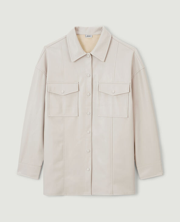 Chemise en simili cuir écru - Pimkie
