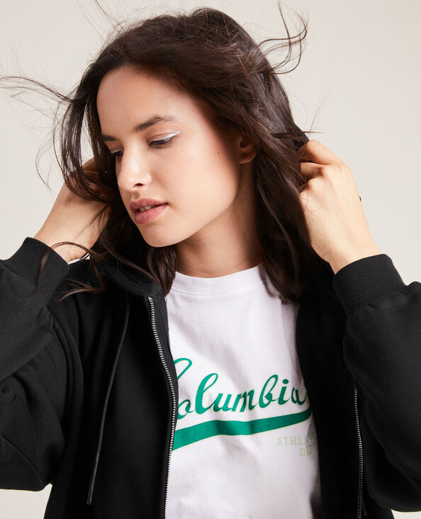 Sweat zippé avec capuche noir - Pimkie