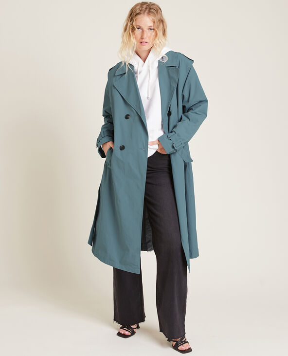 Trench long vert foncé - Pimkie