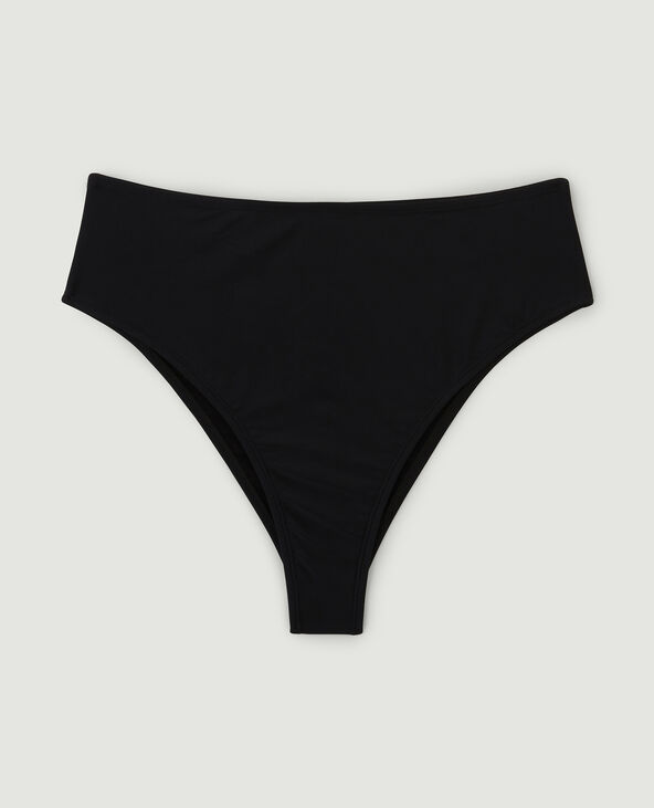 Bas de maillot de bain culotte haute noir - Pimkie