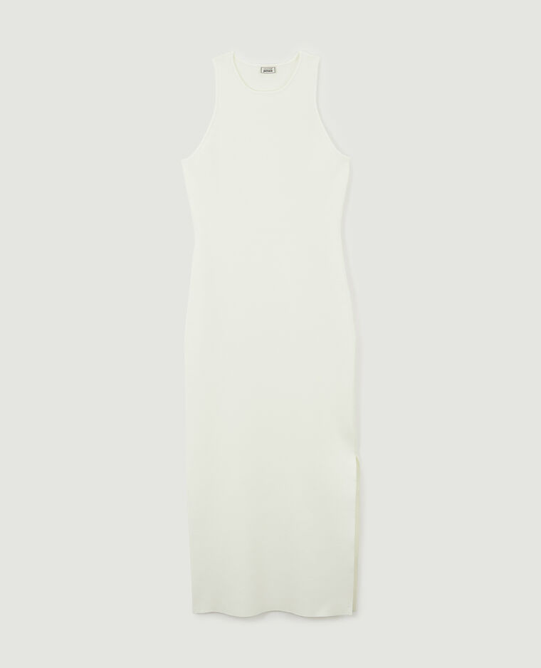 Robe moulante longue maille tricot blanc - Pimkie
