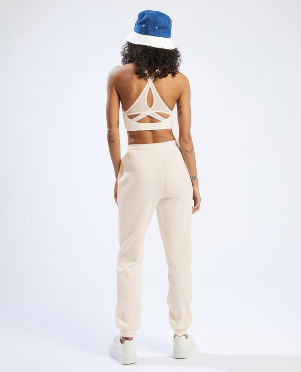 Jogging nid d'abeille blanc - Pimkie