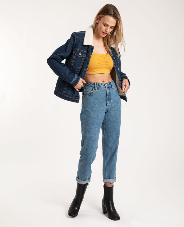 Jean mom high waist bleu - Pimkie