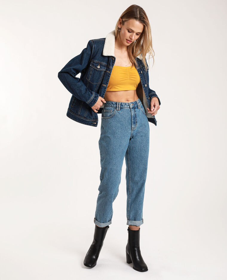 Jean mom high waist bleu denim - Pimkie