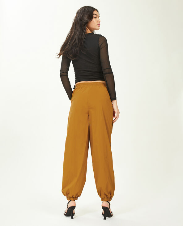 Pantalon parachute bas resserrés camel - Pimkie