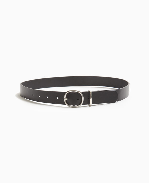 Ceinture boucle ovale noir - Pimkie