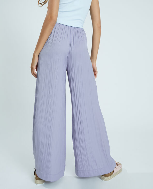 Pantalon fluide plissé best sale femme