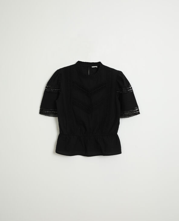 Blouse ajourée noir - Pimkie