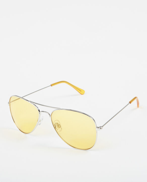 Lunettes de soleil aviateur argenté - Pimkie