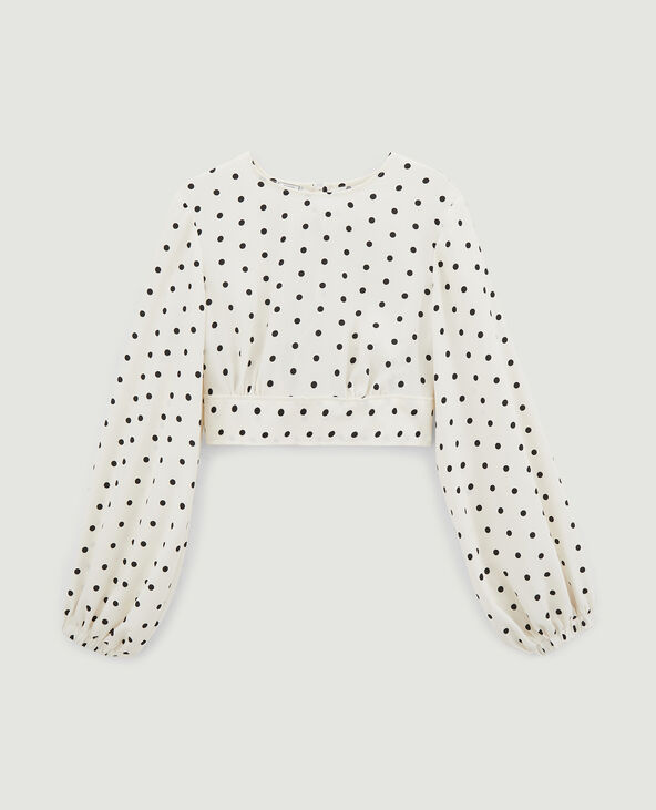 Blouse courtes manches bouffantes écru - Pimkie