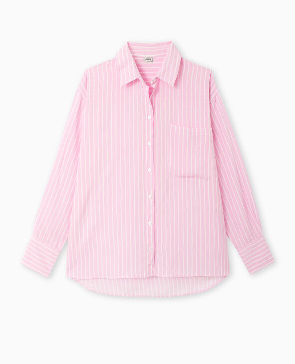 Chemise ample rayée Rose poudré - Pimkie