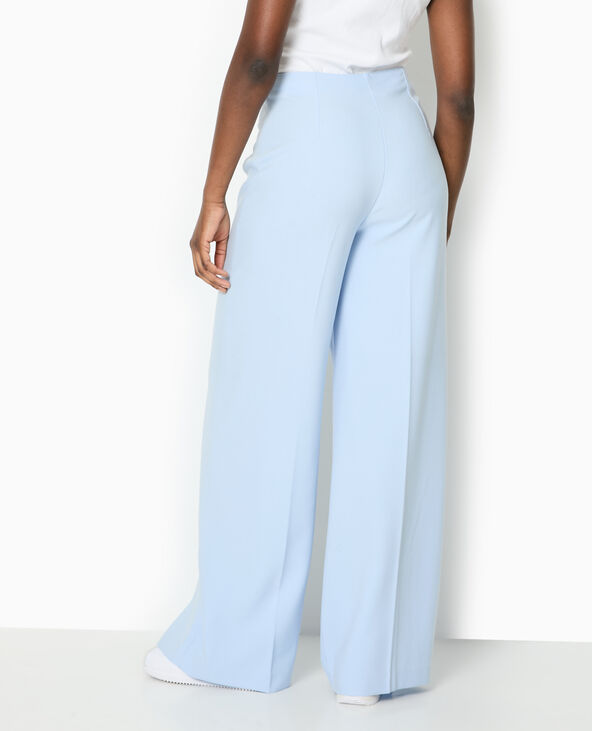 Pantalon large avec pinces bleu - Pimkie