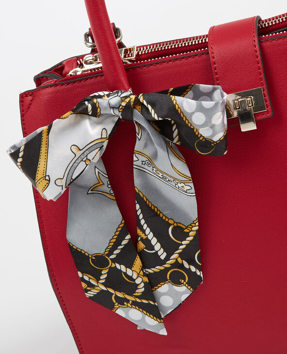 Sac cabas avec foulard rouge - Pimkie
