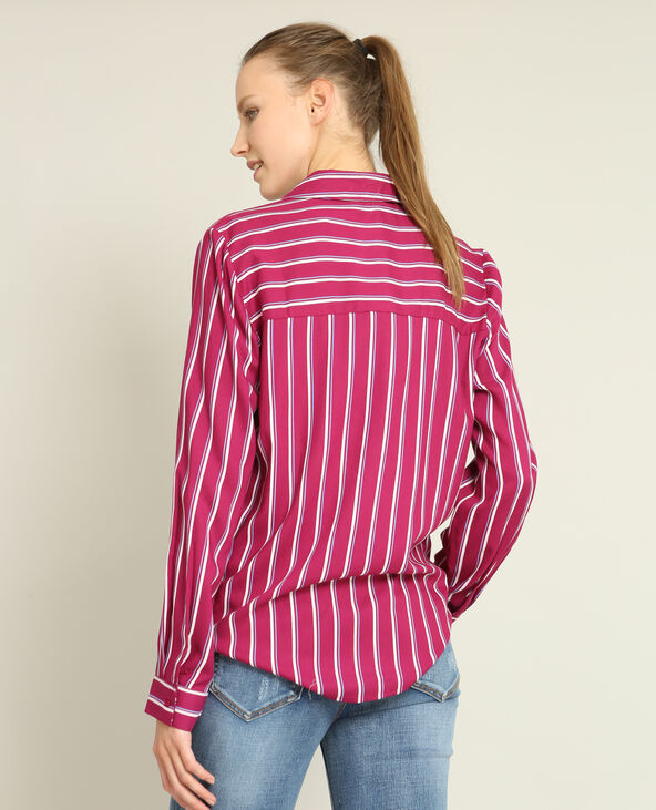 Chemise à rayures bordeaux - Pimkie