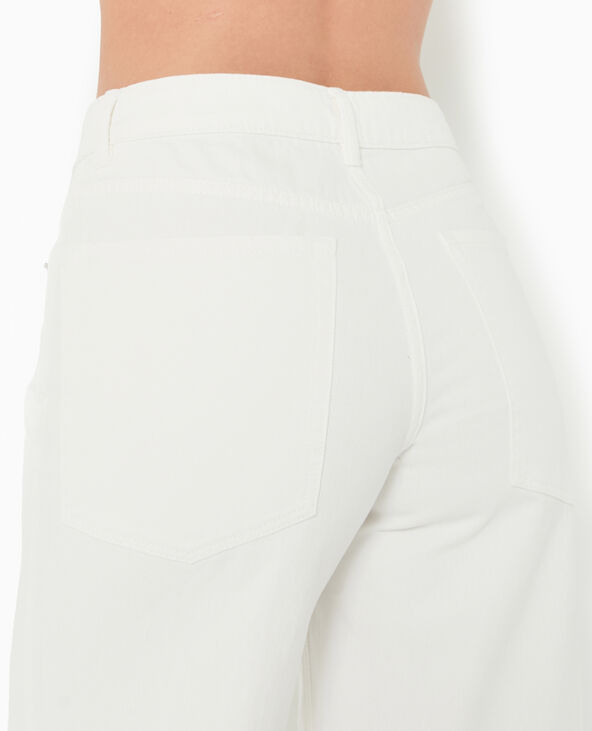 Jean wide taille regular blanc - Pimkie