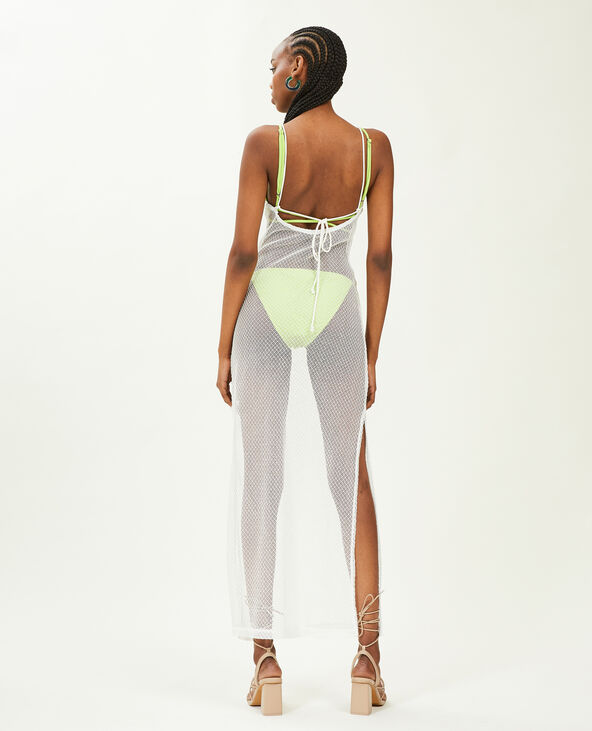 Robe longue en maille filet blanc - Pimkie