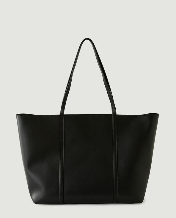 Sac cabas en simili cuir à clous noir - Pimkie