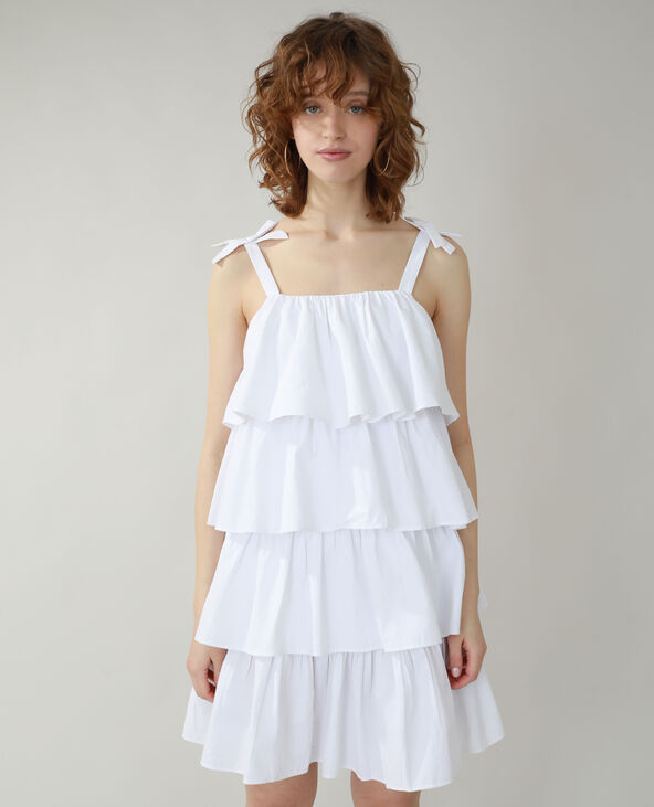 Robe volantée blanc - Pimkie