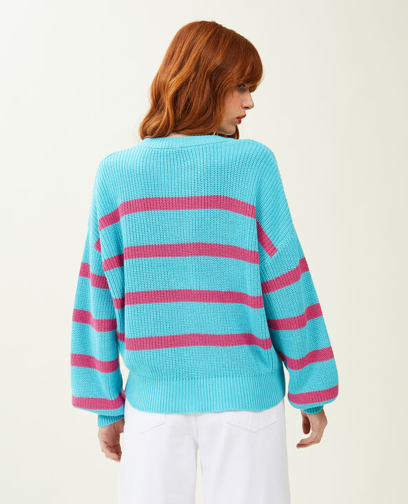Pull marinière bleu turquoise - Pimkie