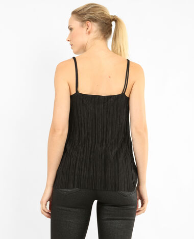 Top fluide effet strié noir - Pimkie