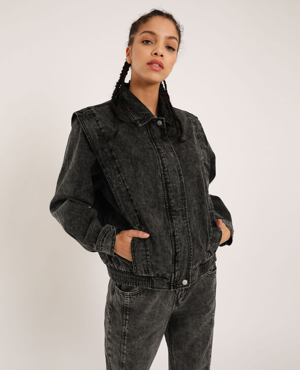 Veste en shop jean gris foncé