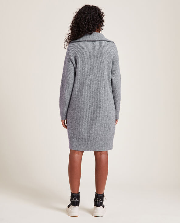 Robe pull en maille gris chiné - Pimkie