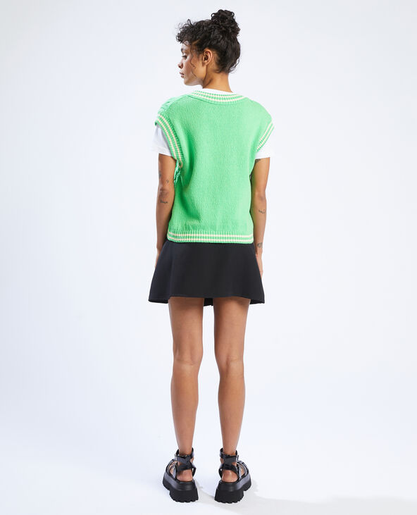 Pull sans manche torsadé vert olive - Pimkie