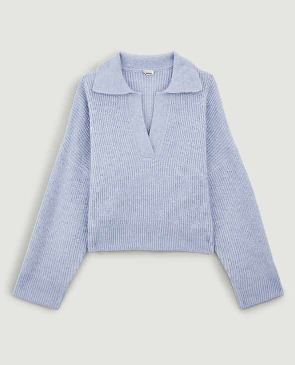 Pull col polo bleu - Pimkie