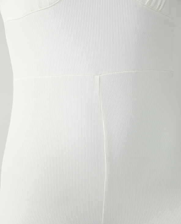 Combishort côtelé blanc - Pimkie