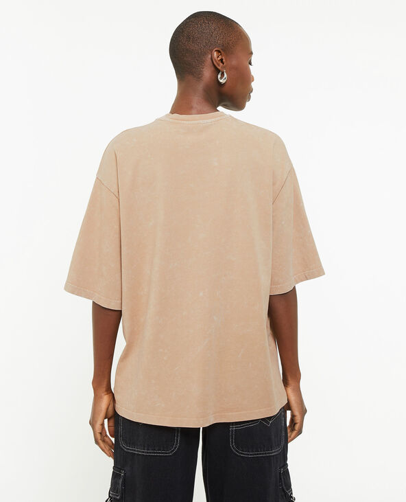 T-shirt oversize avec imprimé taupe - Pimkie