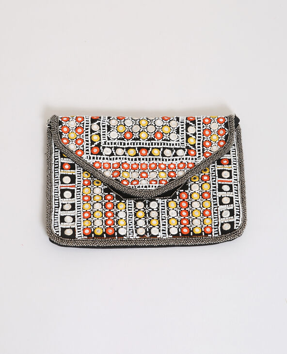 Sac pochette à perles noir - Pimkie
