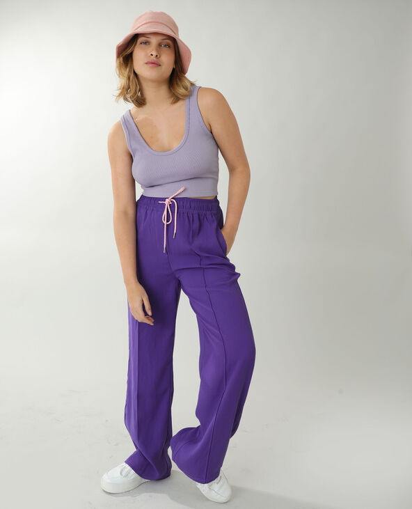Pantalon large violet - Pimkie