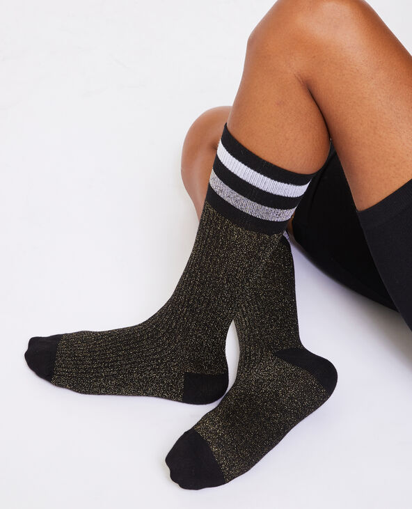 Paire de chaussettes hautes avec lurex