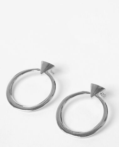 Boucles d'oreilles géométriques argenté - Pimkie