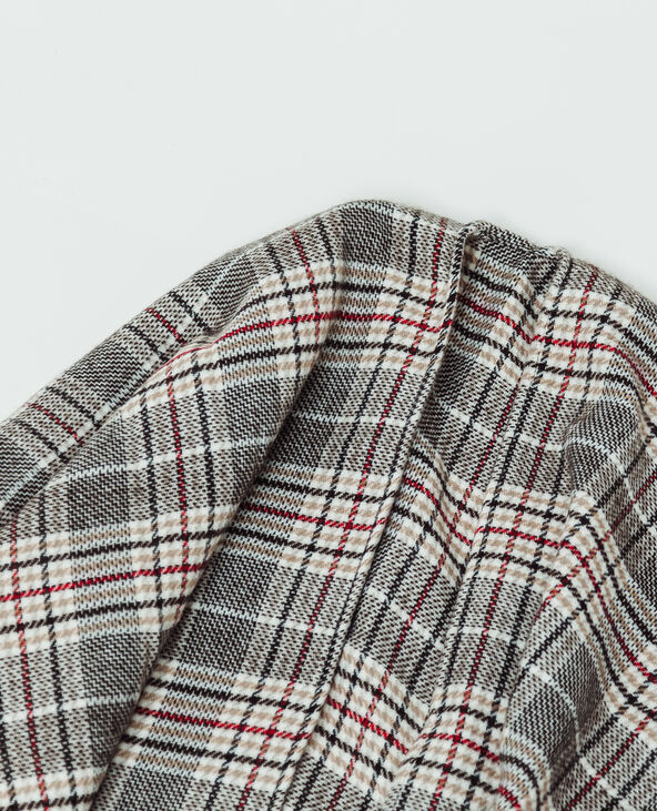 Poncho à carreaux beige - Pimkie