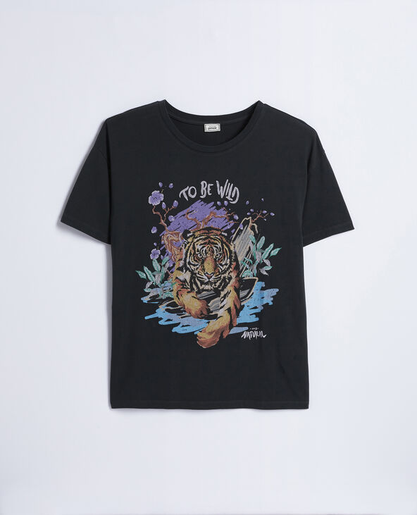 T-shirt graphique gris foncé - Pimkie