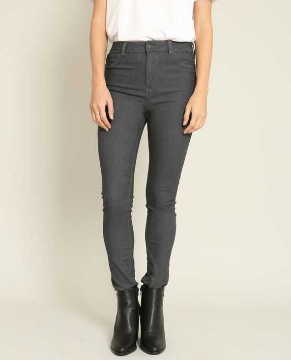 Jegging taille haute gris foncé - Pimkie