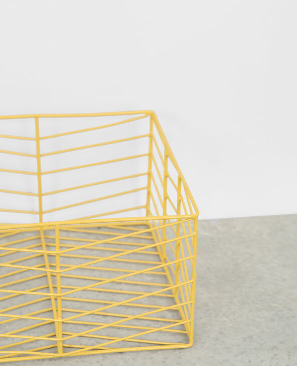 Panier moyen grillagé jaune - Pimkie